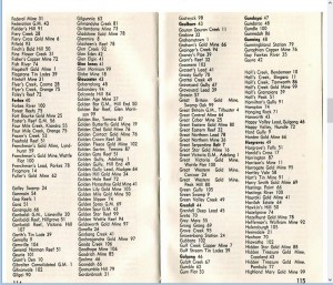 District, Mine, Locality Index p. 114 - 115