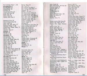 District, Mine, Locality Index P.120 - 121